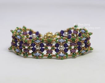 Patron de bracelet - Rufelia - Tutoriels de perles - PDF