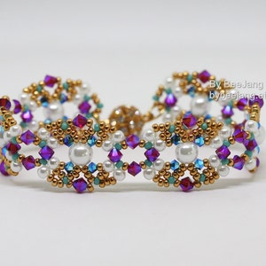 Bracelet Pattern, Narcissa, Beading Tutorials, PDF