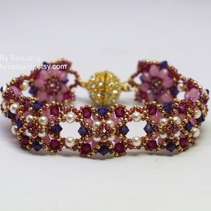 Beading Patterns Rosamund Bracelet Bracelet Tutorials Digital Download PDF image 1