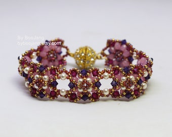 Beading Pattern - Rosamund Bracelet - Bracelet Tutorials - Digital Download - PDF