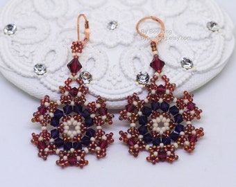 Earrings Pattern - Fiona - Beading Pattern - Digital Download - PDF