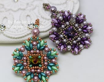 Kralenpatroon, Alicia, zelfstudie hangers, digitale download, pdf