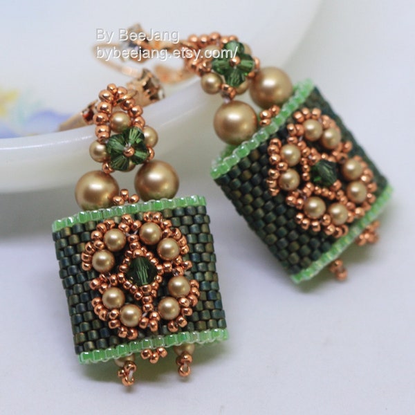 Carrier Beads Tutorials, Careena, Earrings Tutorials, Beading Tutorials, PDF