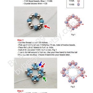 Yuki snowflake pendant tutorial sample page.