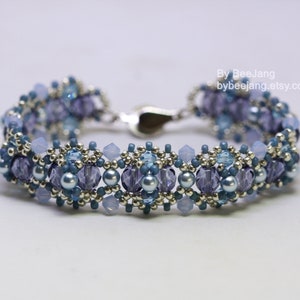 Beading Tutorials, Linda Bracelet, Beadweaving Pattern, Digital Download, PDF