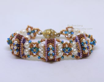 Carrier Bead Jewelry Tutorials: Deepika Bracelet & Earrings Pattern (PDF Download)