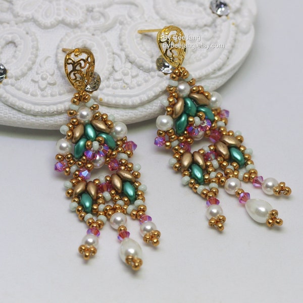 Earrings Tutorials, Varvara, Beading Patterns, Digital Download