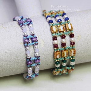 Beading Pattern - Isla - Bracelet Tutorial - Digital Download - PDF