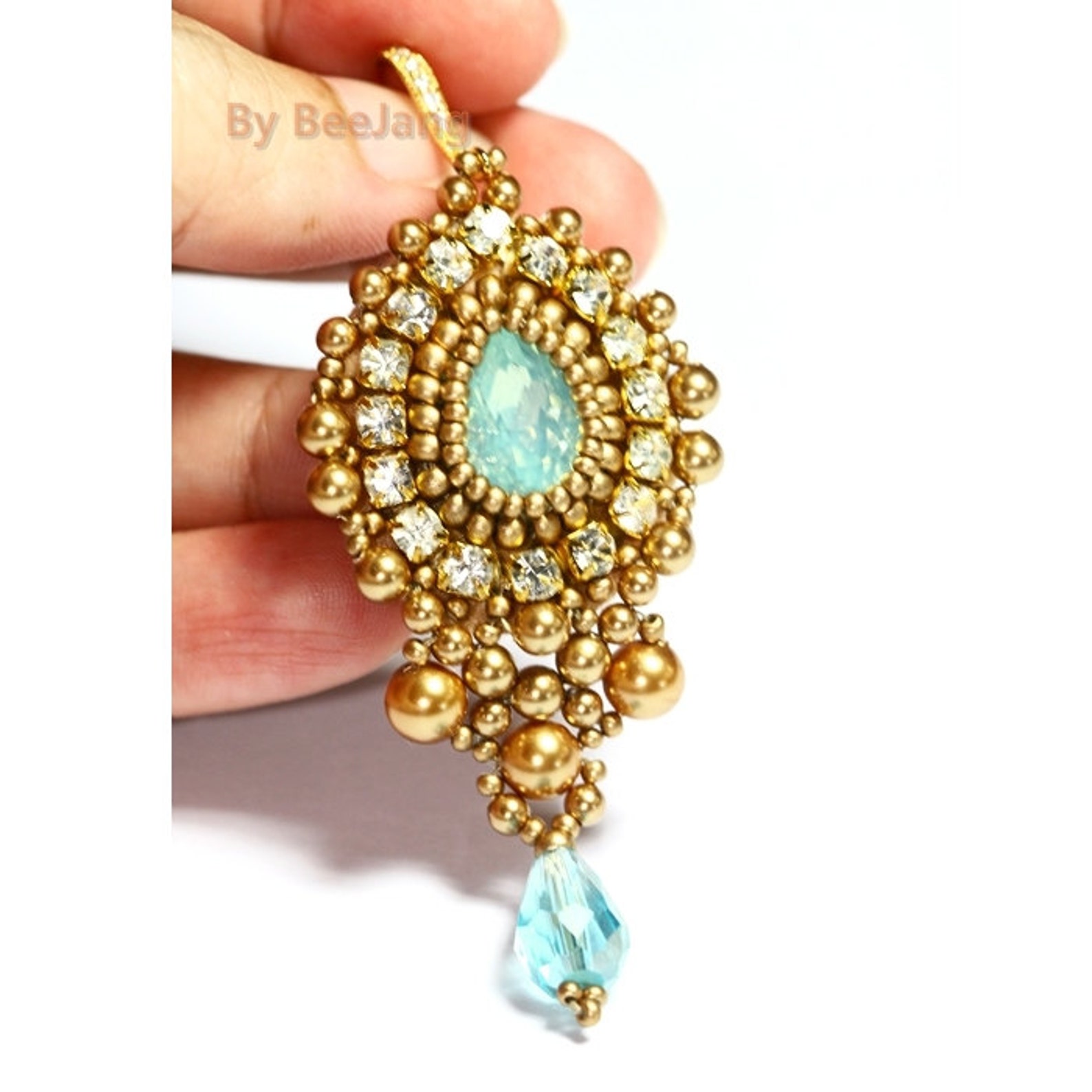 Beading Tutorial Indis Earrings Pattern Bead Embroidery | Etsy