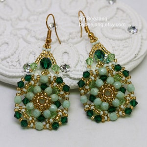 Earrings Pattern - Rosemia Earrings - Beading Tutorial - PDF Digital Download