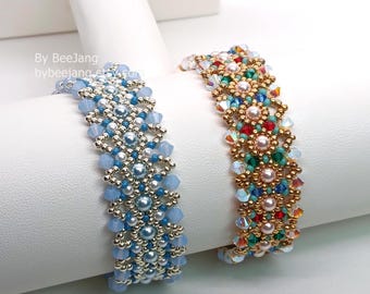 Beading Pattern - Iolanthe - Bracelet Tutorials - Digital Download - PDF