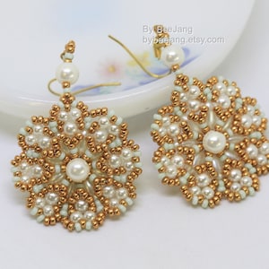 Beading Pattern - Marianne - Earrings Tutorial - Pendant Tutorial - PDF