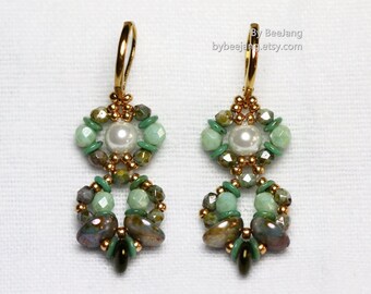 Wzór na kolczyki, Ardia, samouczki nawlekania koralików, pobieranie cyfrowe, PDF