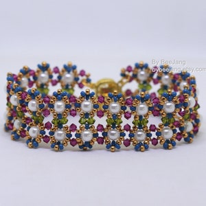 Beading Tutorial - Gracelyn - Bracelet Pattern - PDF - Instant download