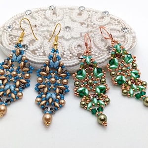 Beaded Earrings Tutorial: Leana Pattern (Digital Download)