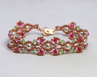 Perlenanleitung, Vasundhara Armband, Digital Download, PDF