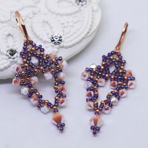Earrings Pattern - Caterina - Beading Tutorial - PDF