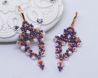 Earrings Pattern - Caterina - Beading Tutorial - PDF