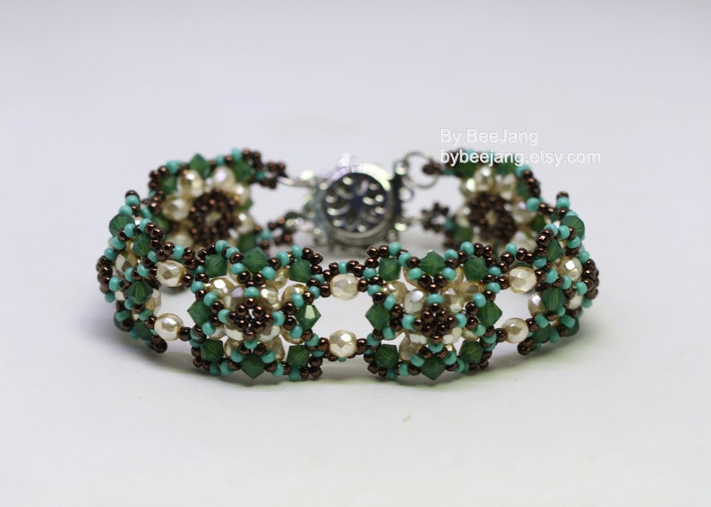 Beading Patterns Rosamund Bracelet Bracelet Tutorials Digital Download PDF image 2