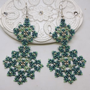 Beading Pattern, Melia Earrings, Beading Tutorials, PDF