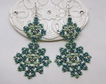 Beading Pattern, Melia Earrings, Beading Tutorials, PDF