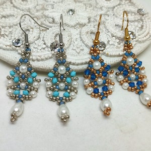 Earrings Patterns - Sridevi - Beading Patterns - Earrings Tutorials - Digital Downalod - PDF