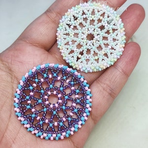 Pendant Tutorial, Olwyn, Wheel Pendant Pattern, Beading Pattern, PDF