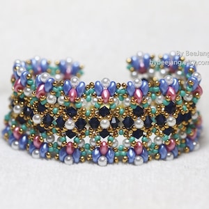 Motif perlé, Gentiana, Tutoriels de bracelets, PDF