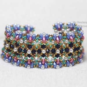 Beading Pattern, Gentiana, Bracelet Tutorials, PDF - Etsy