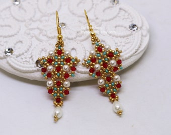 Beaded Earrings Pattern: Adeline Beading Tutorial (PDF)