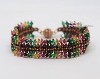 Bracelet Tutorial, Soraya, Beading Patterns, PDF