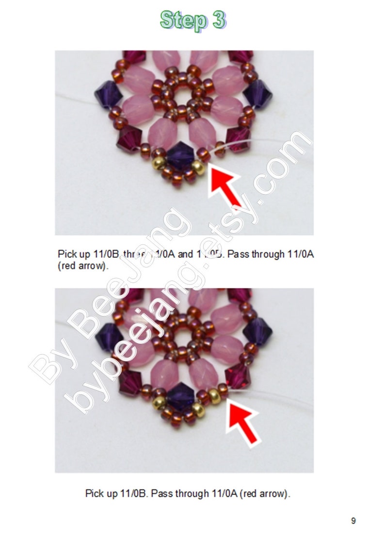 Beading Patterns Rosamund Bracelet Bracelet Tutorials Digital Download PDF image 9