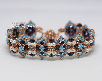 Beading Pattern - Sharlyne - Bracelet Tutorial - PDF