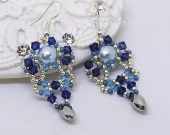 Earrings Tutorials - Daena, Beading Pattern - PDF