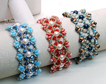 Beaded Bracelet Pattern: Odelia Beading Tutorial (Digital Download PDF)