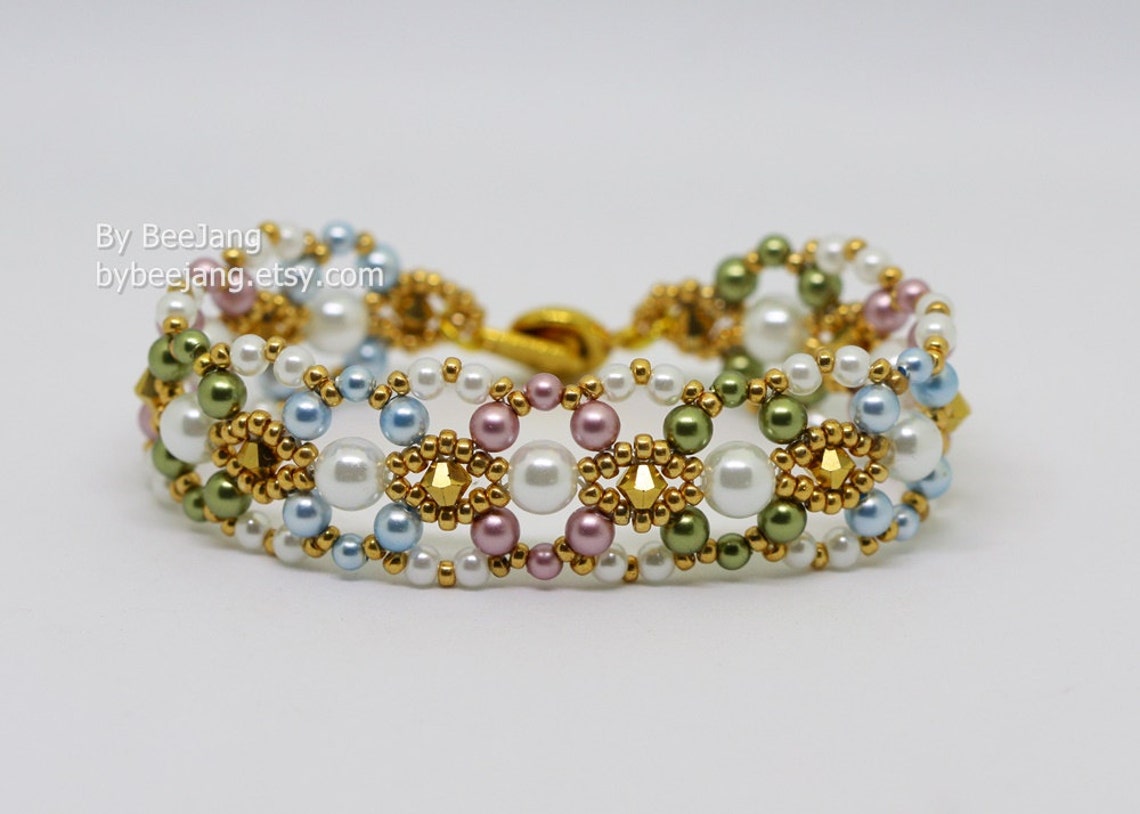 Bracelet Pattern Pearla Beading Tutorial PDF - Etsy