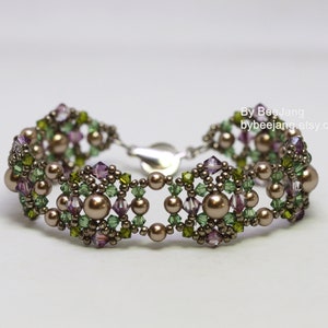 Bracelet Pattern, Merla, Beading Tutorials, Bracelet Tutorials, PDF