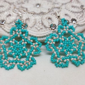 Earrings Pattern, Hana Earrings, Beading Tutorials, PDF