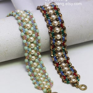 Beading Pattern Eretria Bracelet Tutorial Instant Download PDF - Etsy