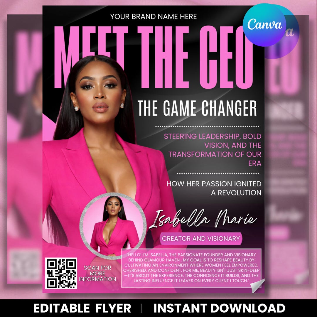 Meet the CEO Flyer, CEO Introduction Flyer, Business Leadership Flyer ...