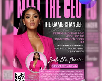Meet the CEO Flyer, CEO Introduction Flyer, Business Leadership Flyer, Game Changer Event Invite, Editable Canva Template, Instant Download