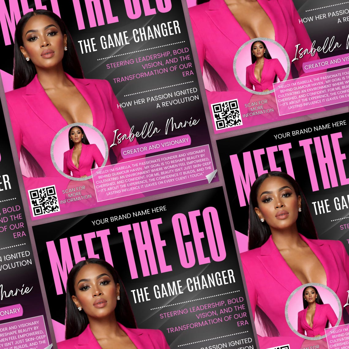 Meet the CEO Flyer, CEO Introduction Flyer, Business Leadership Flyer ...