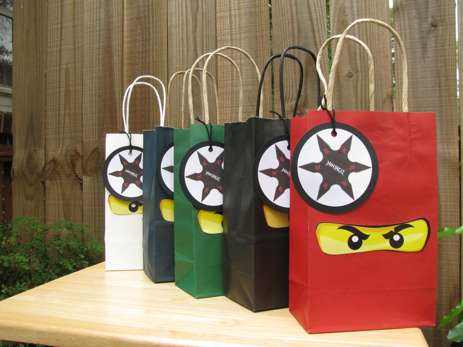 Set of 5 Ninja Favor Bags Etsy Australia