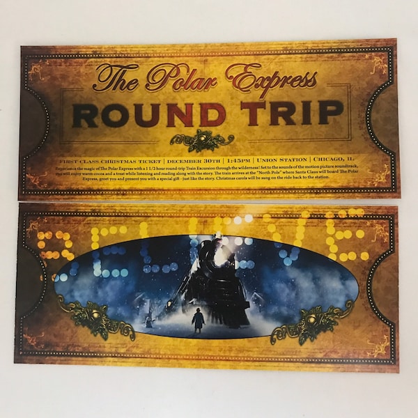 6 (seis) boletos de invitación Polar Express