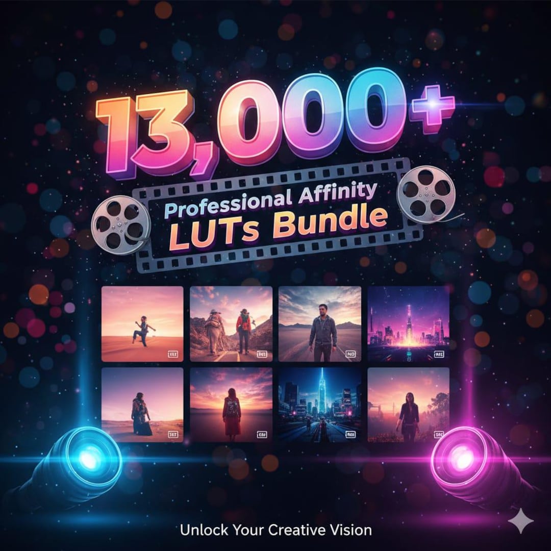 13000+ Professional Affinity Luts Bundle - Complete Cinematic, Portrait ...