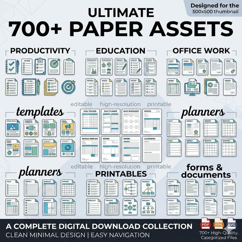 Paper Assets 700+ Digital Paper Assets Mega Bundle Scrapbook Paper Pack, Vintage ...