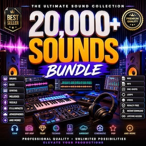 20,000+ Ultimate Premium Sound Effects and Audio Bundle for Video Editing Filmmaking,YouTube TikTok Gaming and Professional Content Creation