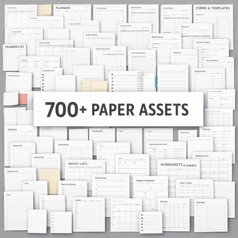 700+ Digital Paper Assets Mega Bundle Scrapbook Paper Pack, Vintage ...