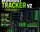 Workout Tracker Spreadsheet | Google Sheets & Excel | Progressive Overload, Weekly Monthly Review