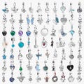 S925 Silver Blue Bead & Pendant Charm | Moon, Heart  Ocean Themes | Compatible with European-Style Charm Bracelets | Gift for Her product logo